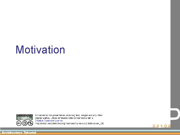 Motivation Architecture Tutorial 