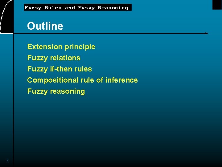 Fuzzy Rules and Fuzzy Reasoning Outline Extension principle Fuzzy relations Fuzzy if-then rules Compositional