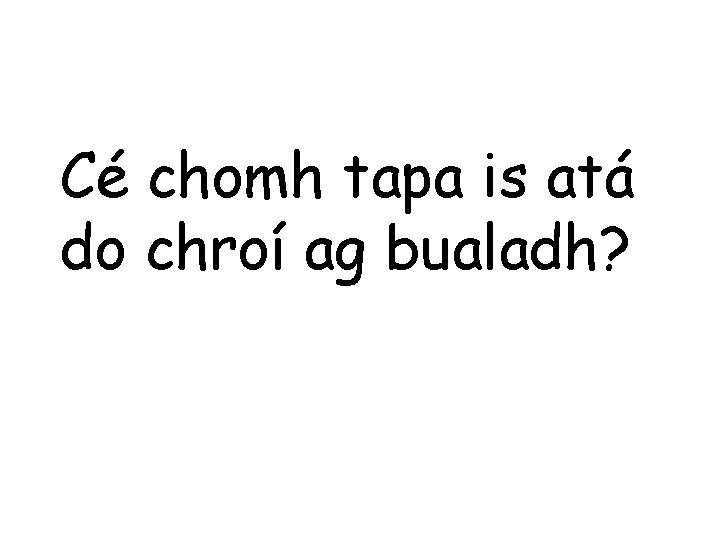 Cé chomh tapa is atá do chroí ag bualadh? 