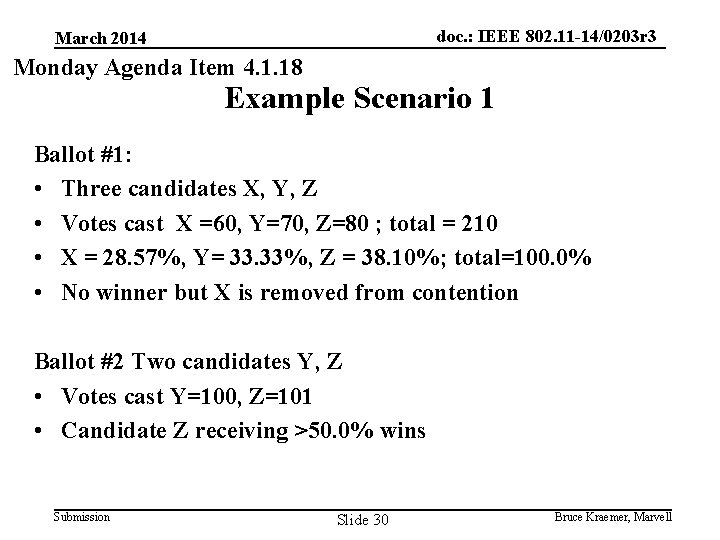 doc. : IEEE 802. 11 -14/0203 r 3 March 2014 Monday Agenda Item 4.