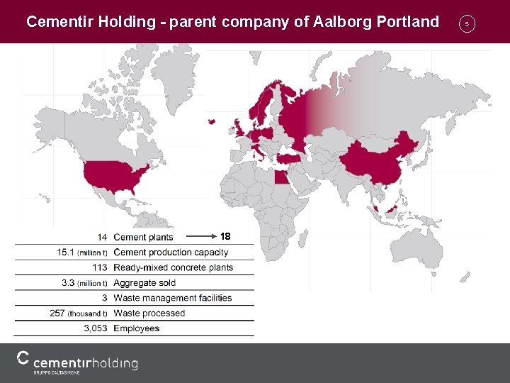 Cementir Holding - parent company of Aalborg Portland 18 Overskrift 5 