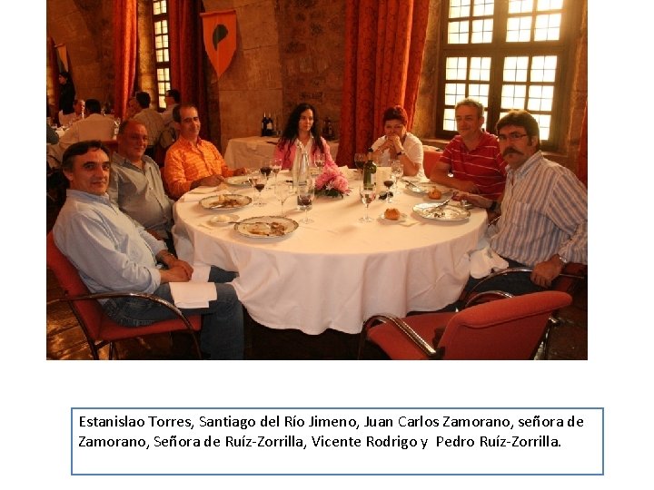 Estanislao Torres, Santiago del Río Jimeno, Juan Carlos Zamorano, señora de Zamorano, Señora de