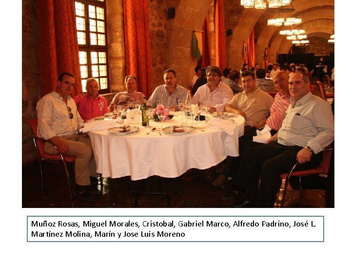 Muñoz Rosas, Miguel Morales, Cristobal, Gabriel Marco, Alfredo Padrino, José L. Martínez Molina, Marín