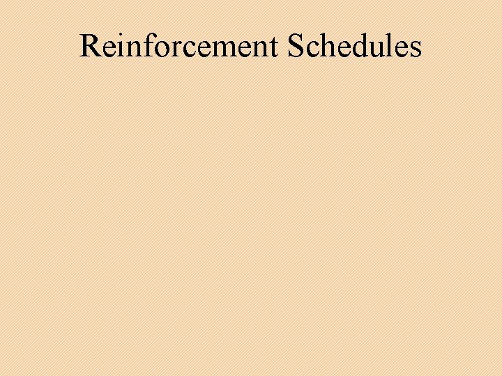Reinforcement Schedules 