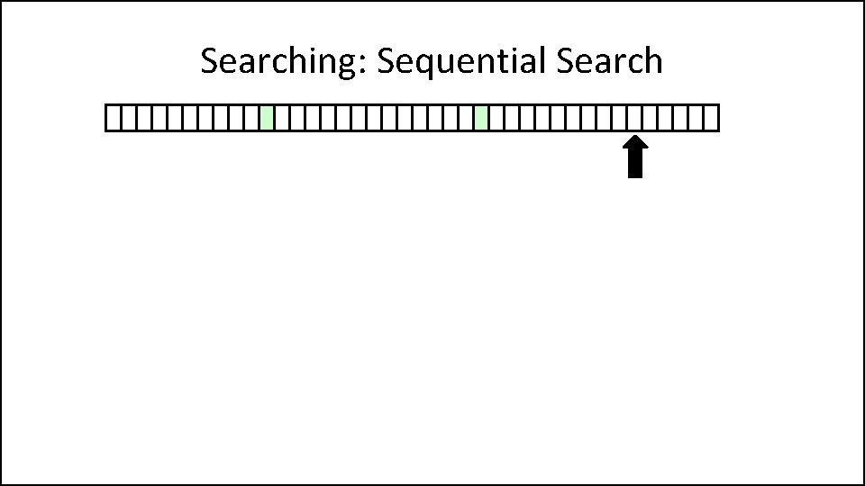 Searching: Sequential Search 