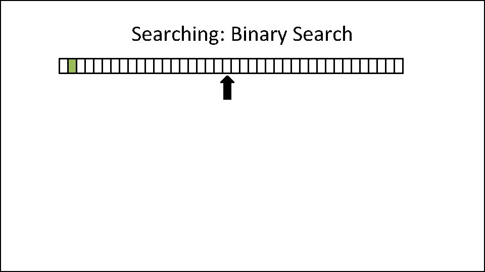 Searching: Binary Search 