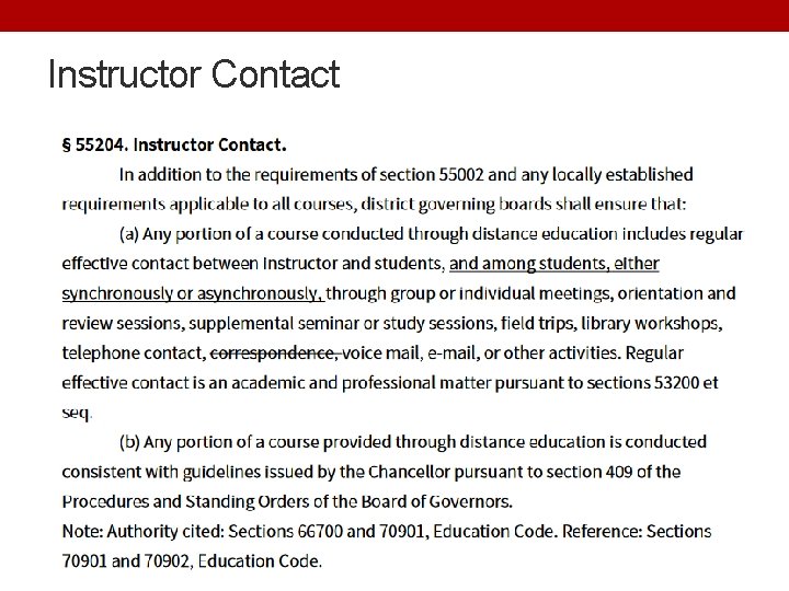 Regular and Substantive Interaction in Oral Communication and