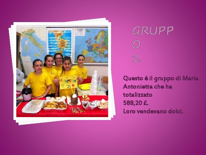 GRUPP O 1. Questo è il gruppo di Maria Antonietta che ha totalizzato 588,