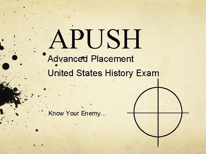 APUSH Advanced Placement United States History Exam Know Your Enemy… 
