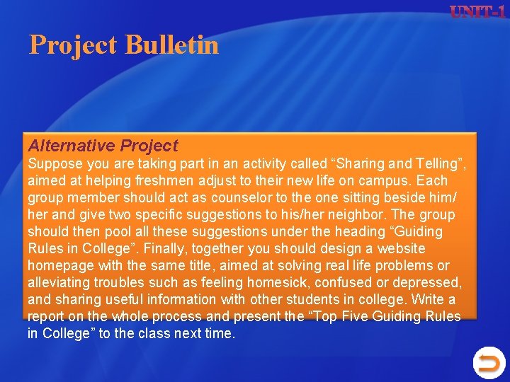 Project Bulletin Alternative Project Suppose you are taking part in an activity called “Sharing Project Bulletin Alternative Project Suppose you are taking part in an activity called “Sharing