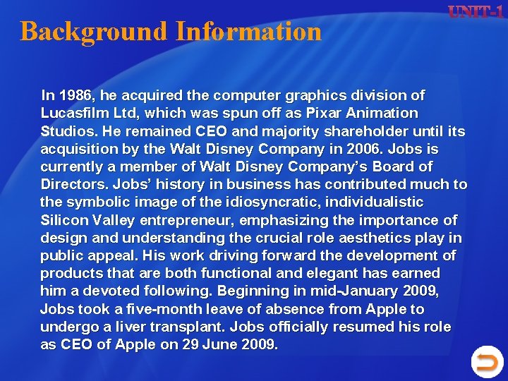 Background Information In 1986, he acquired the computer graphics division of Lucasfilm Ltd, which Background Information In 1986, he acquired the computer graphics division of Lucasfilm Ltd, which