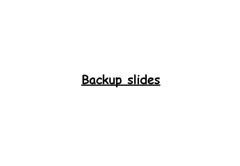 Backup slides 