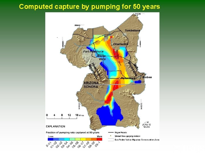 Computed capture by pumping for 50 years Computed capture by pumping for 50 years