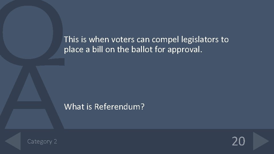 This is when voters can compel legislators to place a bill on the ballot