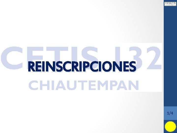 REINSCRIPCIONES 1/4 