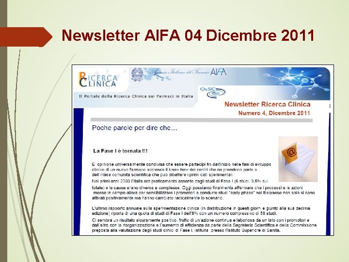 Newsletter AIFA 04 Dicembre 2011 