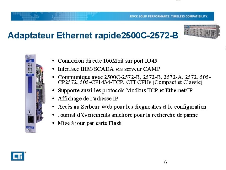 Adaptateur Ethernet rapide 2500 C-2572 -B • Connexion directe 100 Mbit sur port RJ