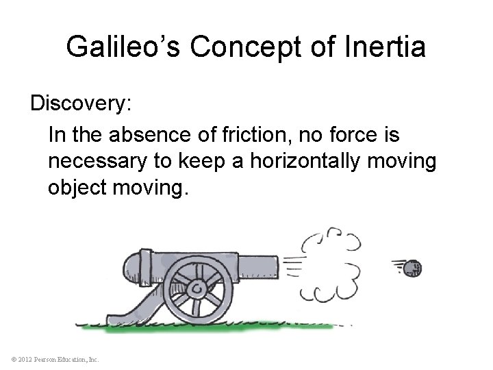 Galileo’s Concept of Inertia Discovery: In the absence of friction, no force is necessary