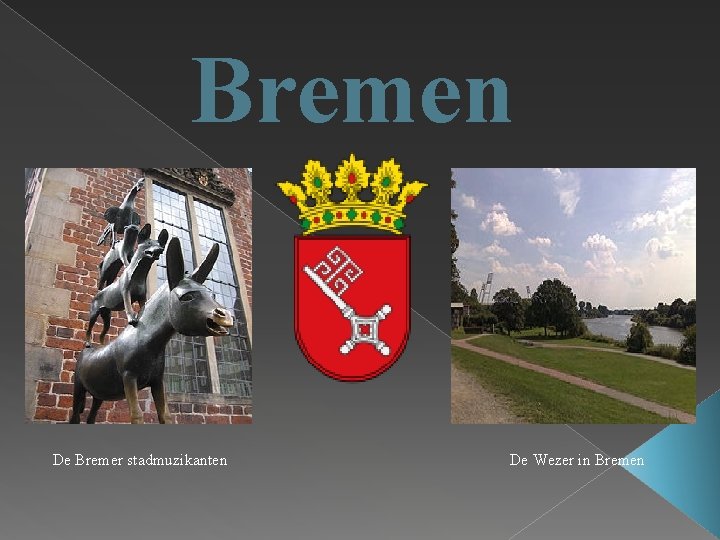 Bremen De Bremer stadmuzikanten De Wezer in Bremen 