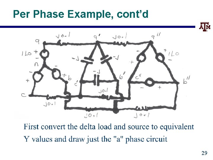 Per Phase Example, cont’d 29 