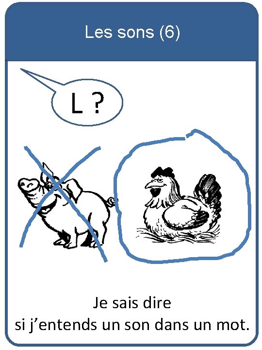 Les sons (6) L? Je sais dire si j’entends un son dans un mot.