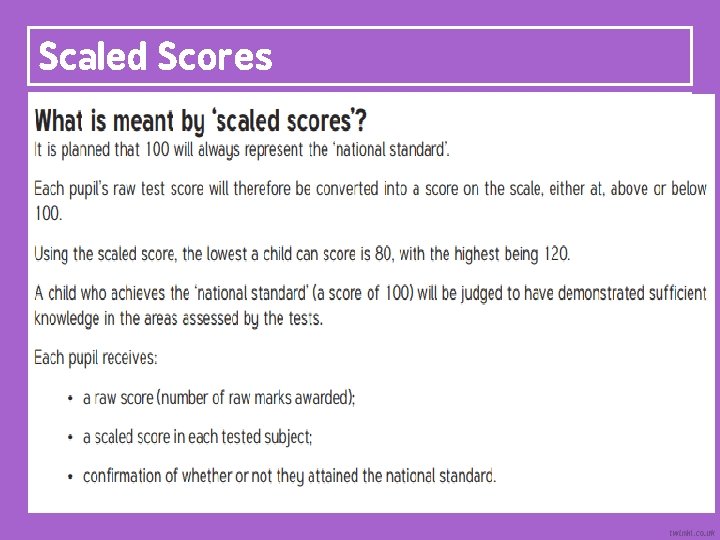 Scaled Scores 