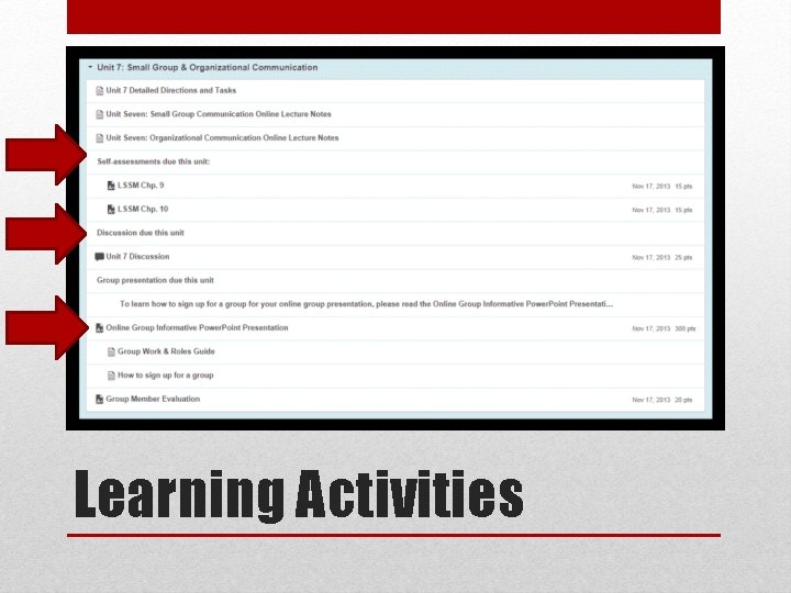 Learning Activities 