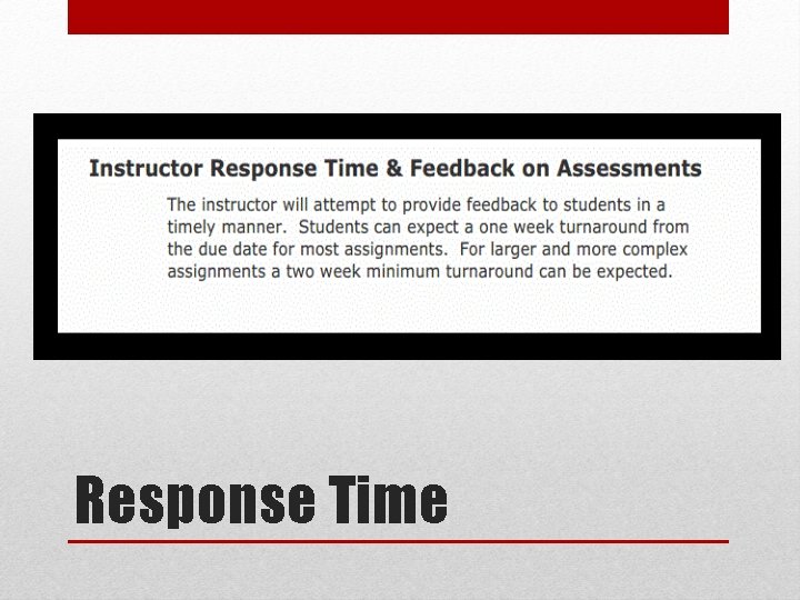 Response Time 