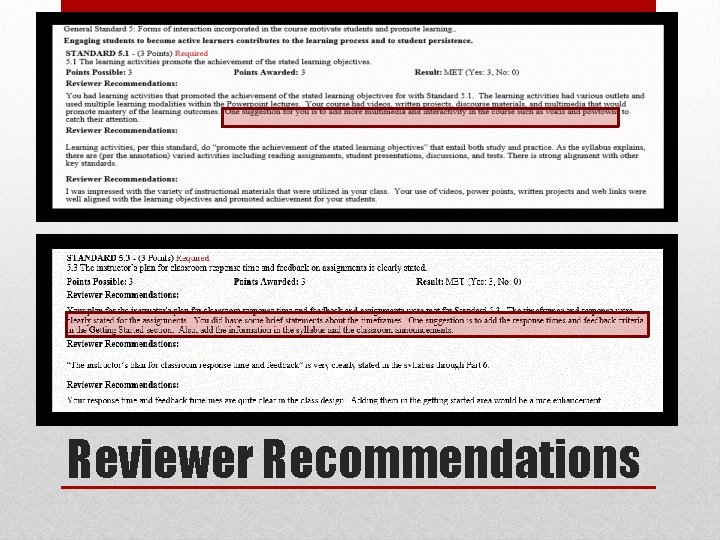 Reviewer Recommendations 