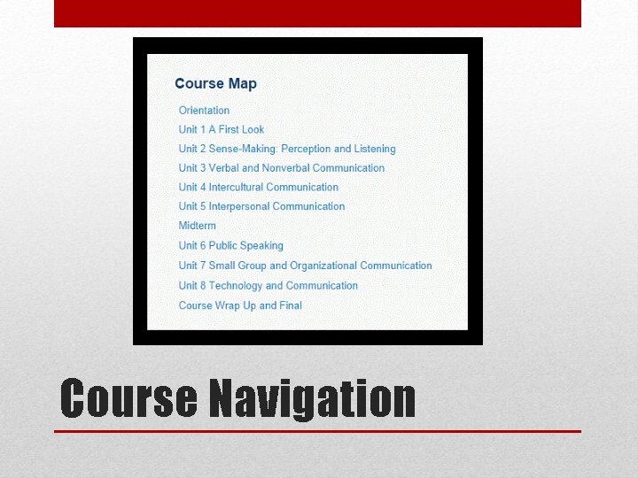Course Navigation 