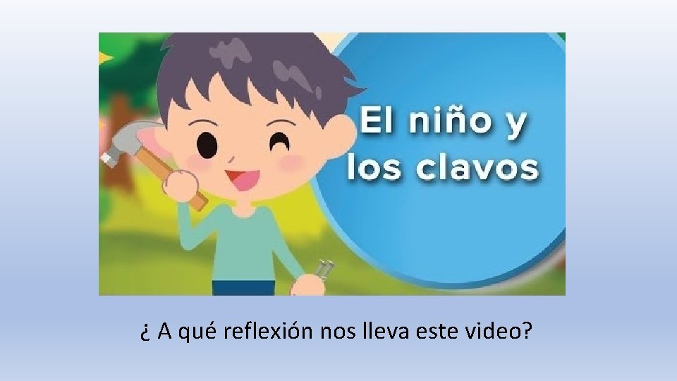 ¿ A qué reflexión nos lleva este video? 