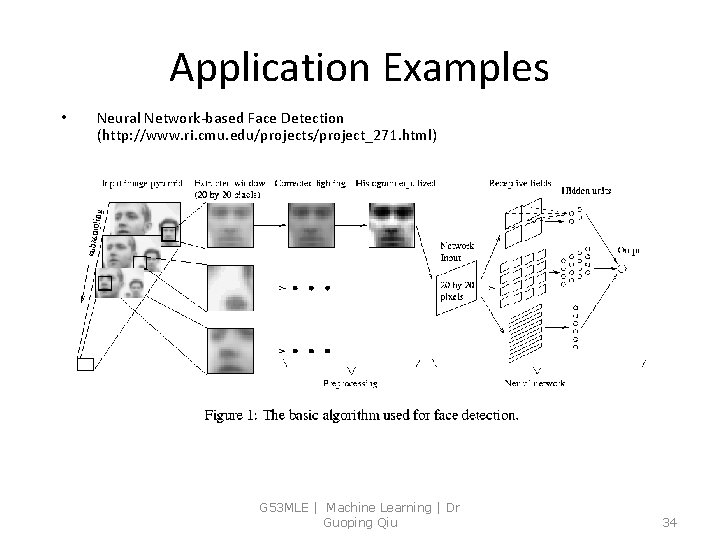 Application Examples • Neural Network-based Face Detection (http: //www. ri. cmu. edu/projects/project_271. html) G