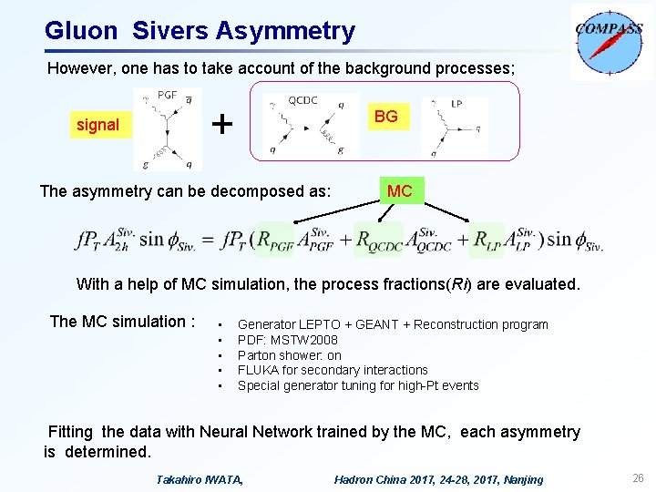 Gluon Sivers Asymmetry However, one has to take account of the background processes; +