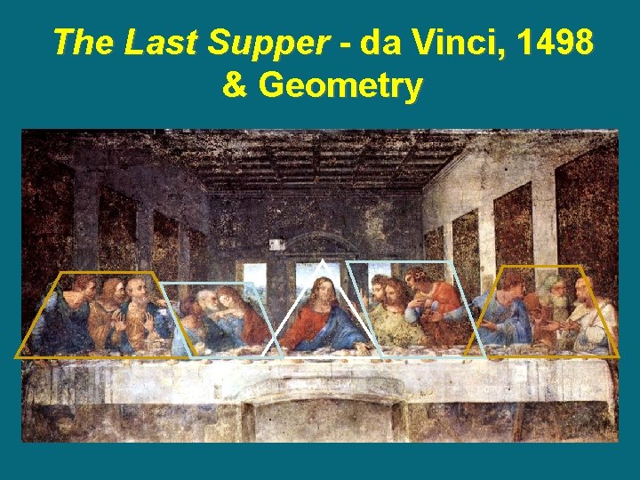 The Last Supper - da Vinci, 1498 & Geometry The Last Supper - da Vinci, 1498 & Geometry