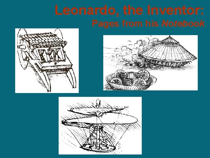 Leonardo, the Inventor: Pages from his Notebook Leonardo, the Inventor: Pages from his Notebook