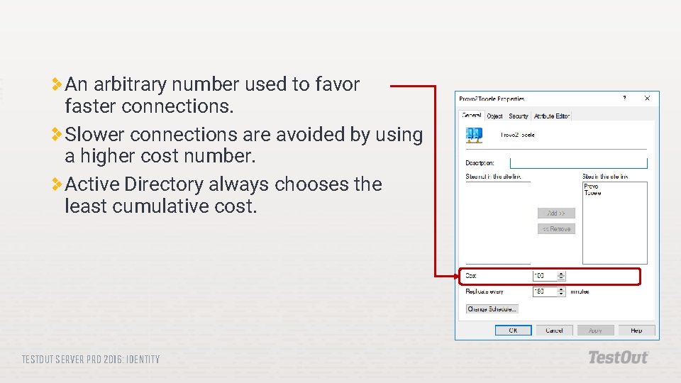 An arbitrary number used to favor faster connections. Slower connections are avoided by using