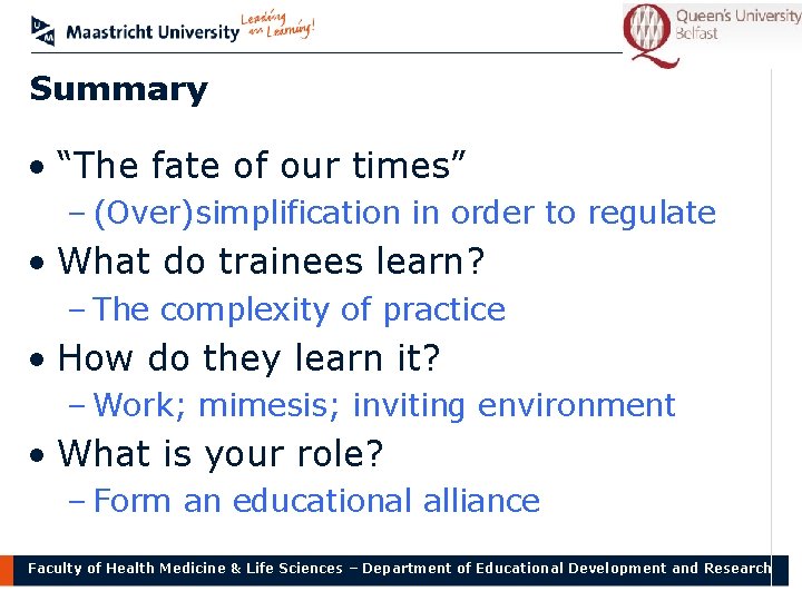 Summary • “The fate of our times” – (Over)simplification in order to regulate •