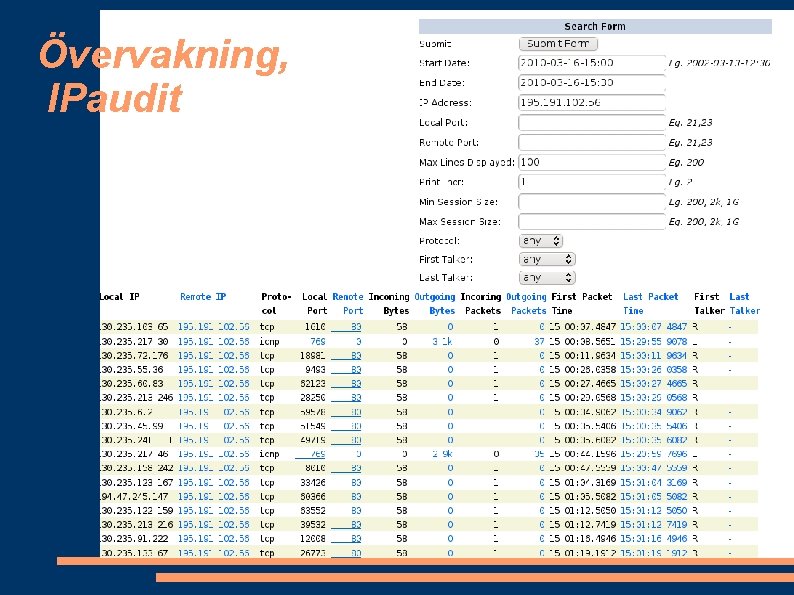 Övervakning, IPaudit 