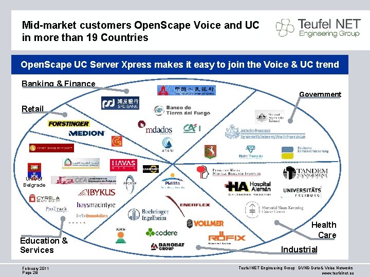 Mid-market customers Open. Scape Voice and UC in more than 19 Countries Open. Scape