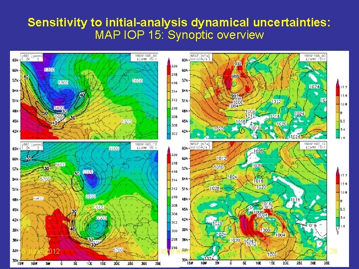 Sensitivity to initial-analysis dynamical uncertainties: MAP IOP 15: Synoptic overview 5 June 2012 Cyclone