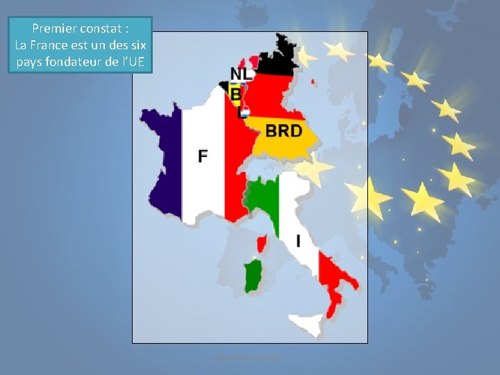 Premier constat : La France est un des six pays fondateur de l’UE Manon