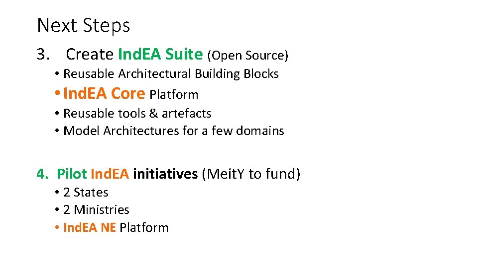 Next Steps 3. Create Ind. EA Suite (Open Source) • Reusable Architectural Building Blocks