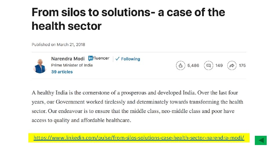 https: //www. linkedin. com/pulse/from-silos-solutions-case-health-sector-narendra-modi/ 