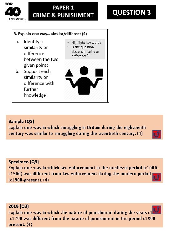 QUESTION 3 Sample (Q 3) Explain one way in which smuggling in Britain during