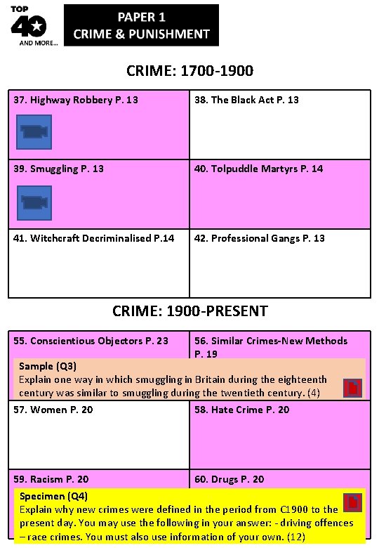 CRIME: 1700 -1900 37. Highway Robbery P. 13 38. The Black Act P. 13