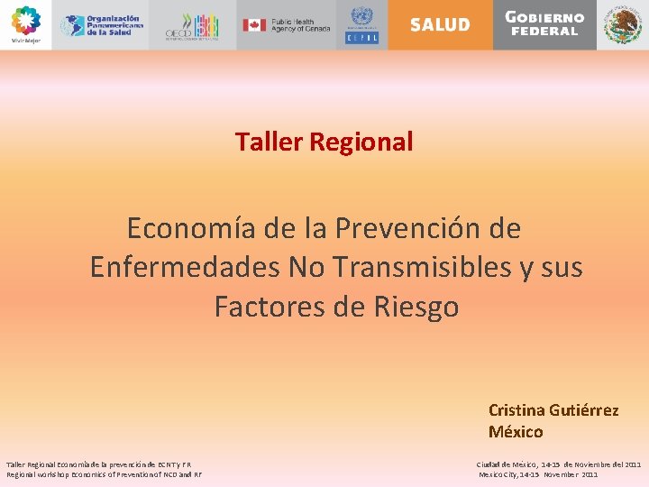 Taller Regional Economía de la Prevención de Enfermedades No Transmisibles y sus Factores de