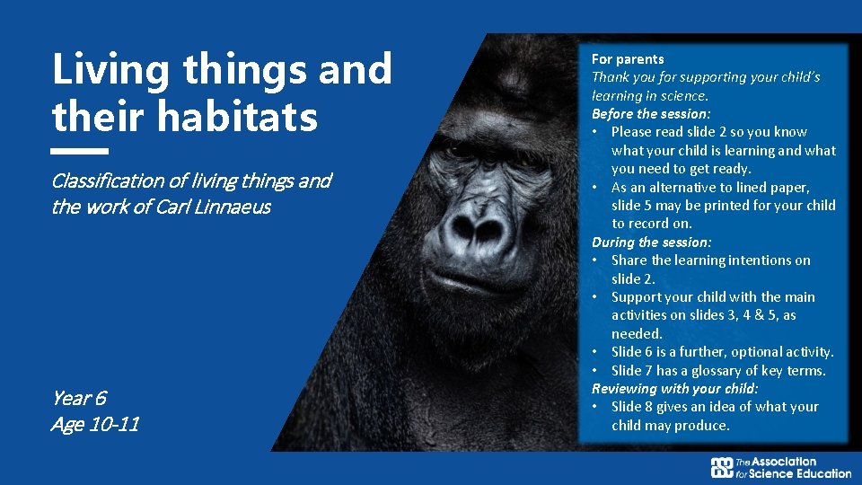 Living things and their habitats Classification of living things and the work of Carl