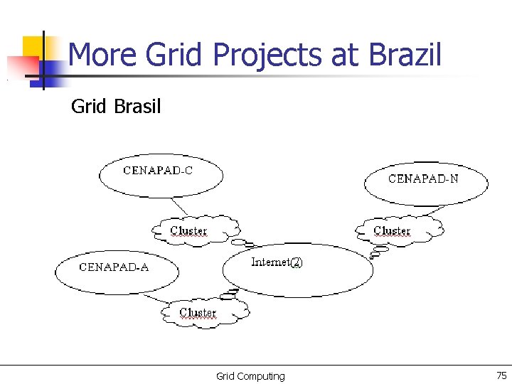 More Grid Projects at Brazil Grid Brasil Grid Computing 75 