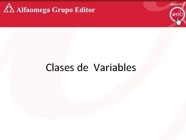Clases de Variables 