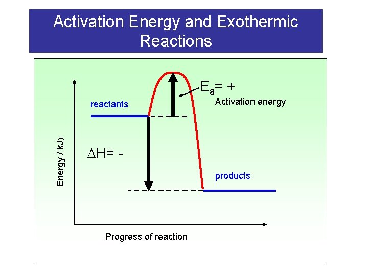 Activation Energy and Exothermic Reactions E a= + Energy / k. J) reactants Activation